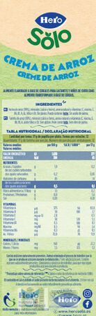 Papilla crema de arroz Hero Solo 220g