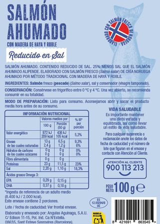 Salmón Ahumado Alipende reducido en sal 100g