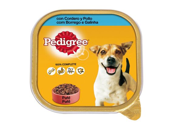 Comida húmeda perro Pedigree cordero y pollo 300g