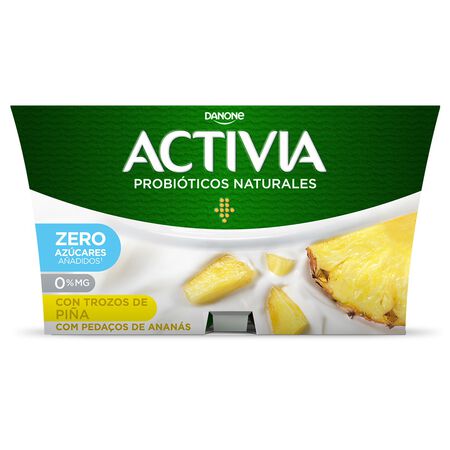 Bífidus probiótico Activia 0% pack 4 piña