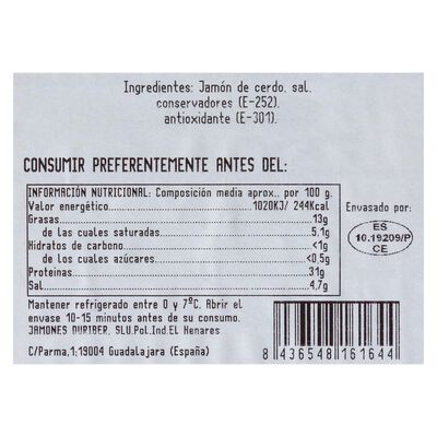 Jamón gran reserva duroc en lonchas Magno 90g