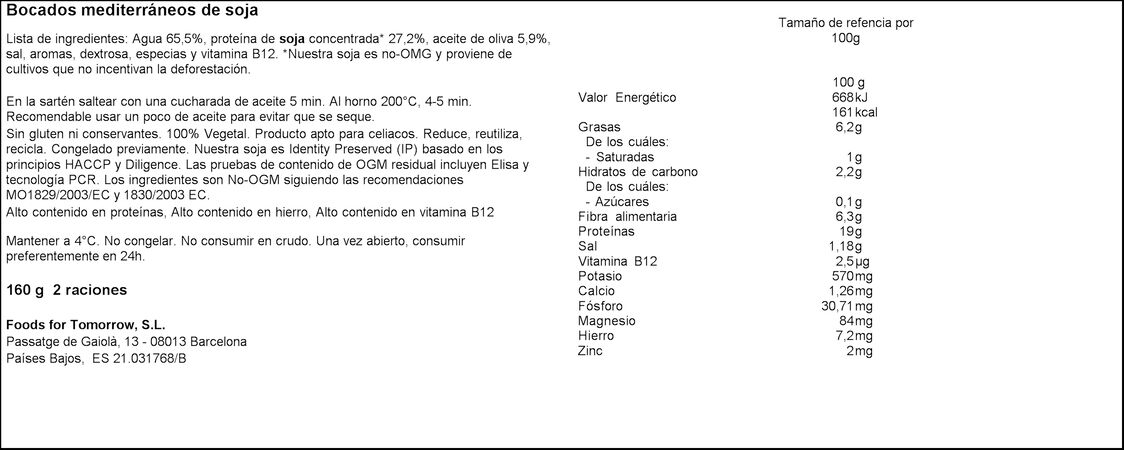 Bocados mediterráneos 100% vegetal Heüra 160g