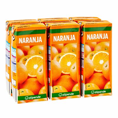 Zumo de naranja Alipende pack 6