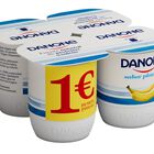 Yogur Danone pack 4 plátano