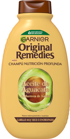 Champ&uacute; nutricion profunda Garnier Original Remedies 400ml aceite de aguacate
