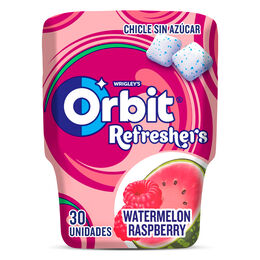 Chicles sin azúcar de sandía y frambuesa Orbit 67g 30 unidades
