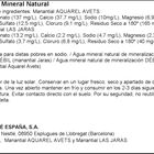 Agua mineral natural Nestlé Aquarel botella 1,5 l