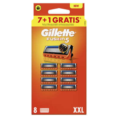 Recambio hojas de afeitar Gillette 7+1 unidades Fusion 5