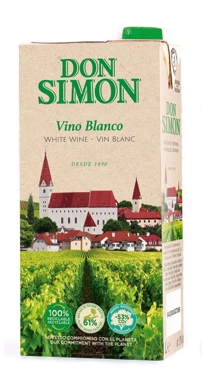Vino blanco de mesa Don Simón 1l