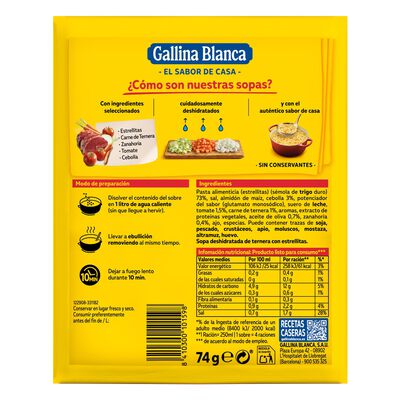 Sopa Gallina Blanca 74g ternera