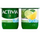Bífidus probiótico Activia desnatado 0% materia grasa pack 4 lima limón