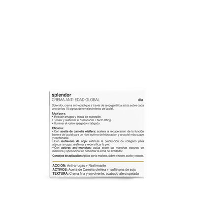 Crema d&iacute;a antiedad global 30ml splender bella aurora