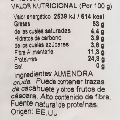 Almendra cruda Alipende 125g molida