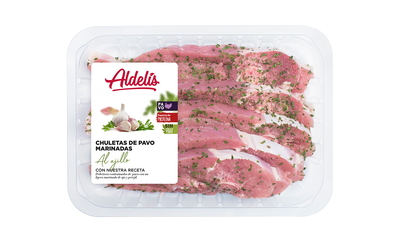Chuleta de pavo al ajillo Aldelis 450g aproximadamente
