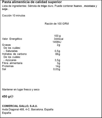 Spaguetti Gallo XL al bronce 450g