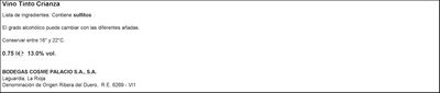 Vino tinto D.O. Rioja Glorioso crianza