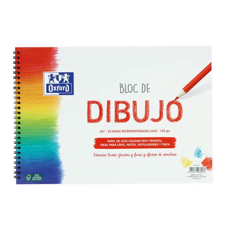 Bloc Dibujo Oxford A4 Tapa Blanda