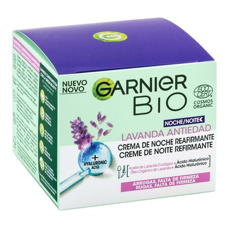 Crema fácil de noche bio Garnier 50ml anti-edad lavanda