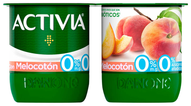 Bífidus probiótico Activia 0% pack 4 melocotón