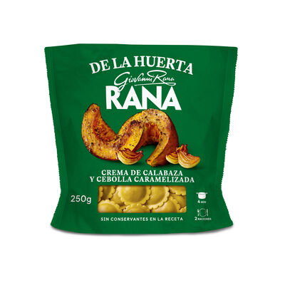 Pasta fresca ravioli relleno de calabaza Rana 250g