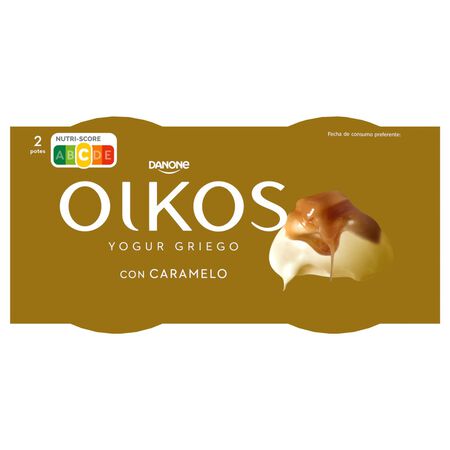Yogur estilo griego Oikos pack 2 caramelo