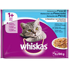 Comida húmeda gato Whiskas gelatina pescado pack 4
