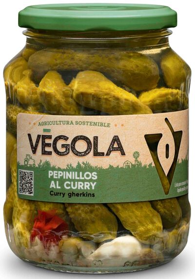Pepinillo al curry Vegola 190g
