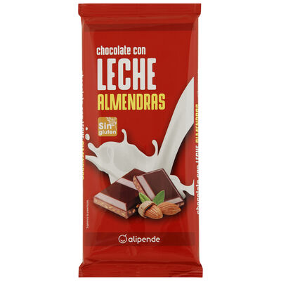 Chocolate con leche y almendras Alipende 150g