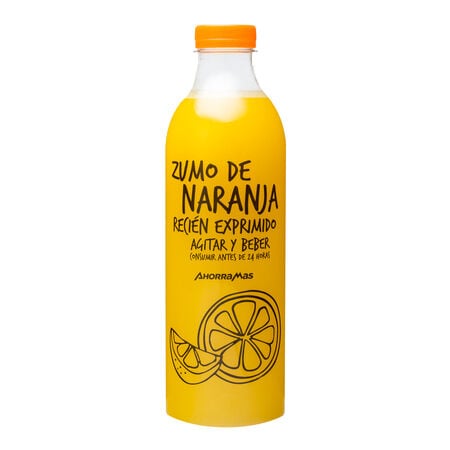 Zumo de naranja exprimido natural botella 1l
