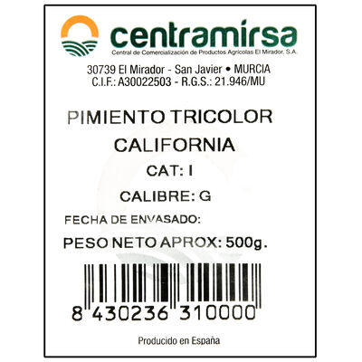 Pimiento tricolor 500g