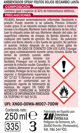 Ambientador automático Lanta recambio frutos rojos