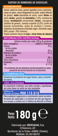 Bombones 70% cacao Alipende 180g