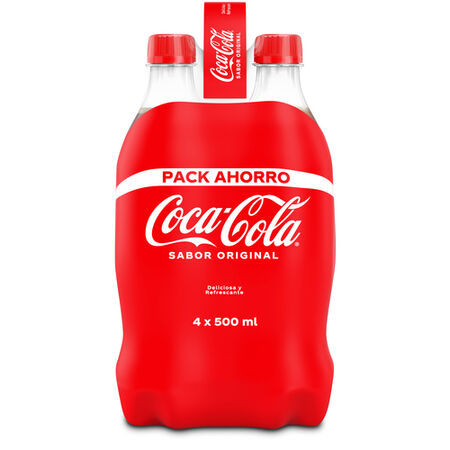 Refresco cola Coca-Cola botella 50cl pack 4