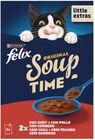 Alimento de gato soup con carne con buey con pollo y con cordero Felix 288g