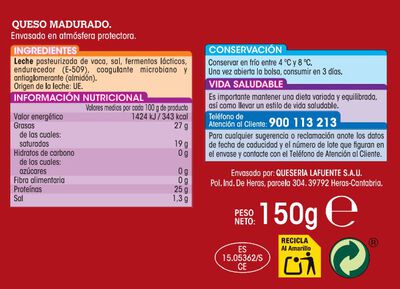 Queso rallado emmental Alipende 150g
