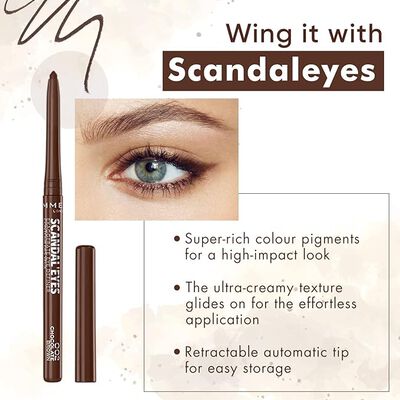Delineador de ojos Rimmel Scandaleyes brown 002 chocolate brown
