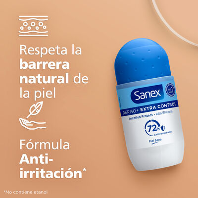 Desodorante Roll-On Sanex Dermo+ Extra Control 72-Horas Antitranspirante 50ml