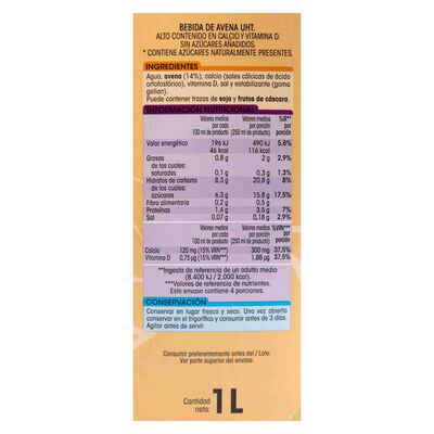 Bebida De Avena Calcio Alipende 1 litro