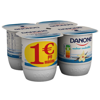 Yogur Sin Gluten Danone Pack 4 Vainilla