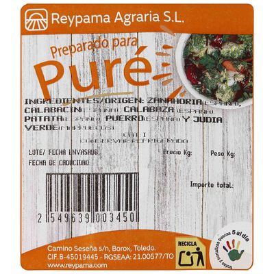Preparado para pur&eacute; de verduras 1kg aproximadamente