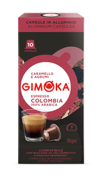 Cápsulas de café compatible Nespresso espresso colombia 100% arábica Gimoka 10 cápsulas