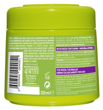 Mascarilla capilar intensiva Fructis 320ml hidra rizos
