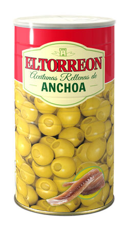 Aceitunas rellenas de anchoas El Torreón 590g
