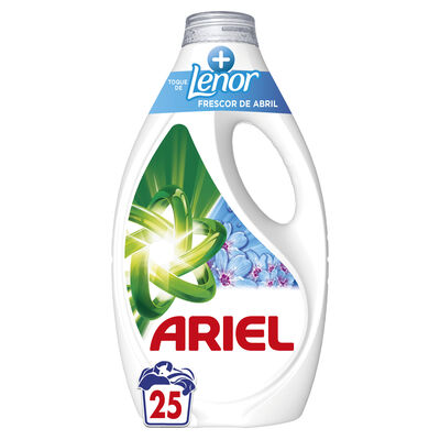 Detergente l&iacute;quido Ariel platinum 25 lavados con un toque de lenor frescor de abril