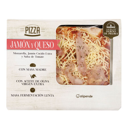 Pizza jamón y queso Alipende 400g