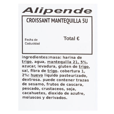 Croissant de mantequilla 6 uds