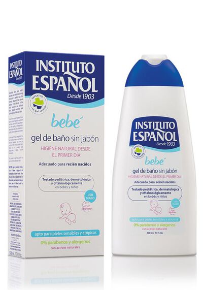 Gel de baño bebé Instituto Español 500 ml pieles sensibles y atópicas