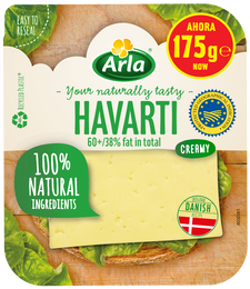 Queso havarti lonchas Arla 175 gr