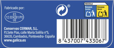 Mejill&oacute;n galica en escabeche 20/25 69g