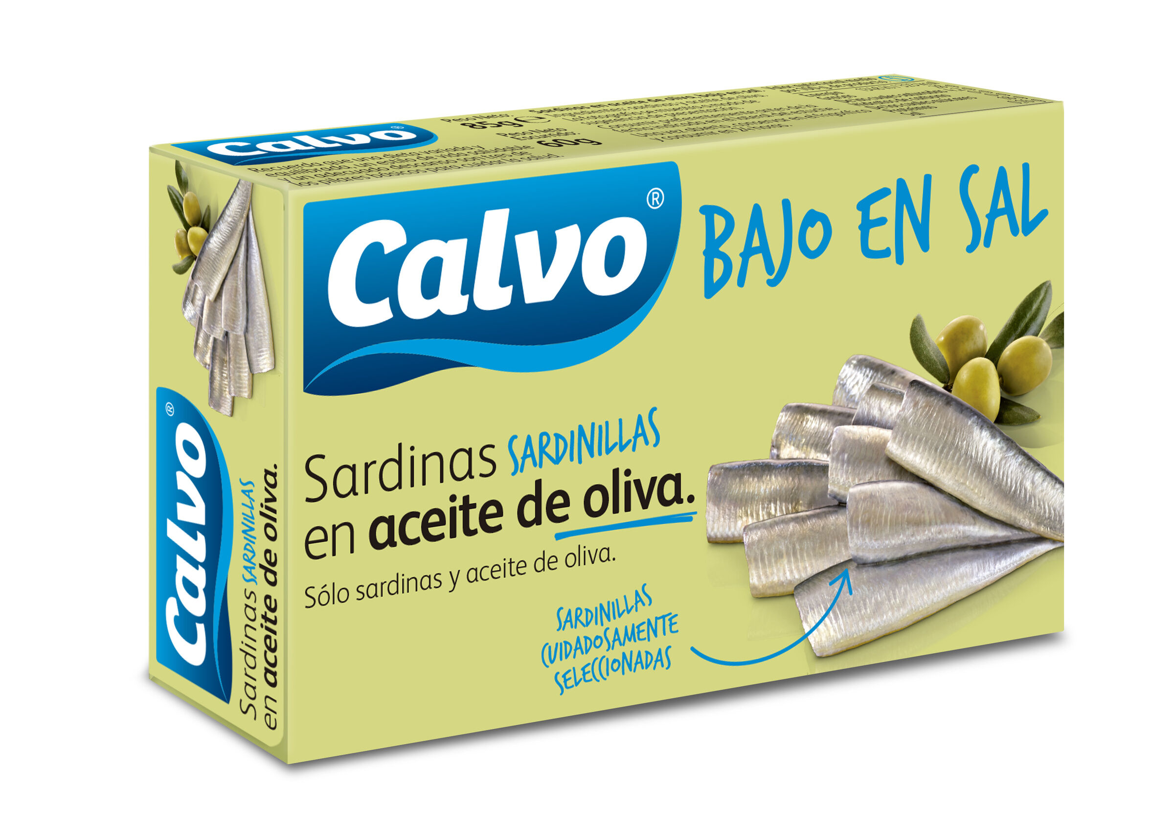Sardinilla en aceite de oliva baja en sal Calvo 60g